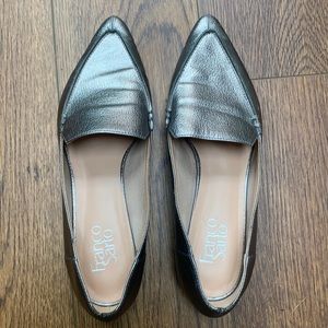 Franco Sarto silver loafers